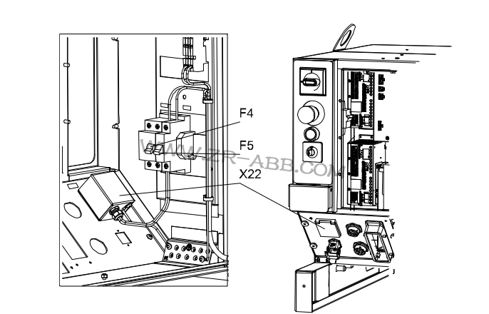 ABB機(jī)械手維修插座中無電壓-_跳閘 掉電